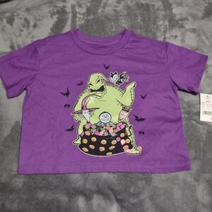 Nightmare before Christmas cropped tshirt